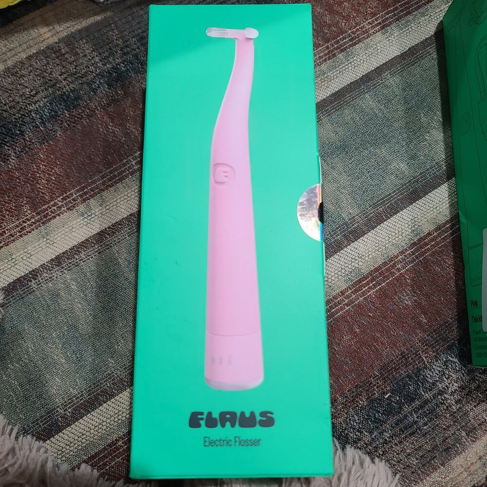 New Sealed FLAUS Electric Flosser with 3 Speeds PINK